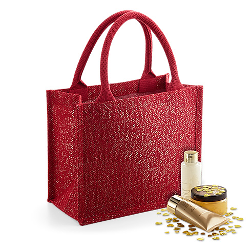 W431 Shimmer Jute Mini Gift Bag